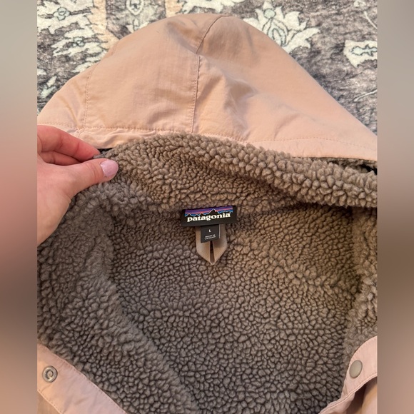 Patagonia Shelled Retro-X Blush Fleece Hooded Pullover Size L - Picture 8 of 11